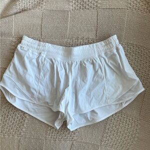 White Lululemon Hotty Hot Shorts